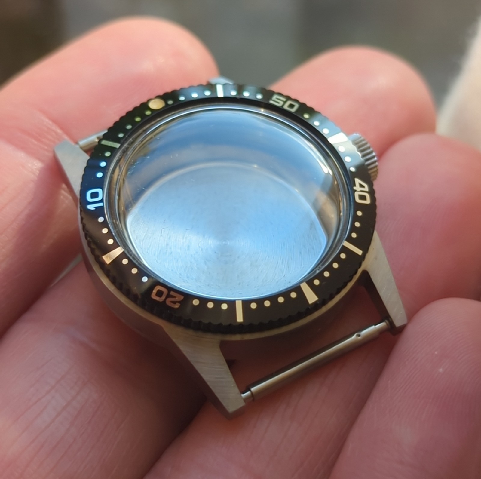 1960s Vintage Divers Watch Case Rotating Bezel All Steel 31mm (B87)