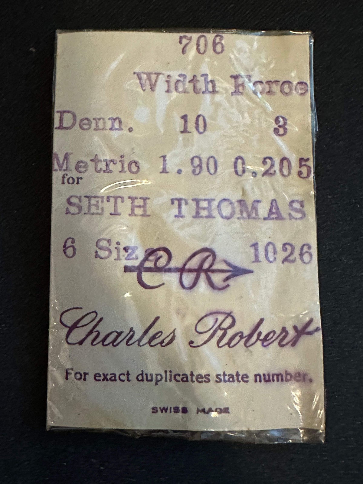 CR Mainspring #706 for Seth Thomas Mainspring for 6s No. 1026 – Steel