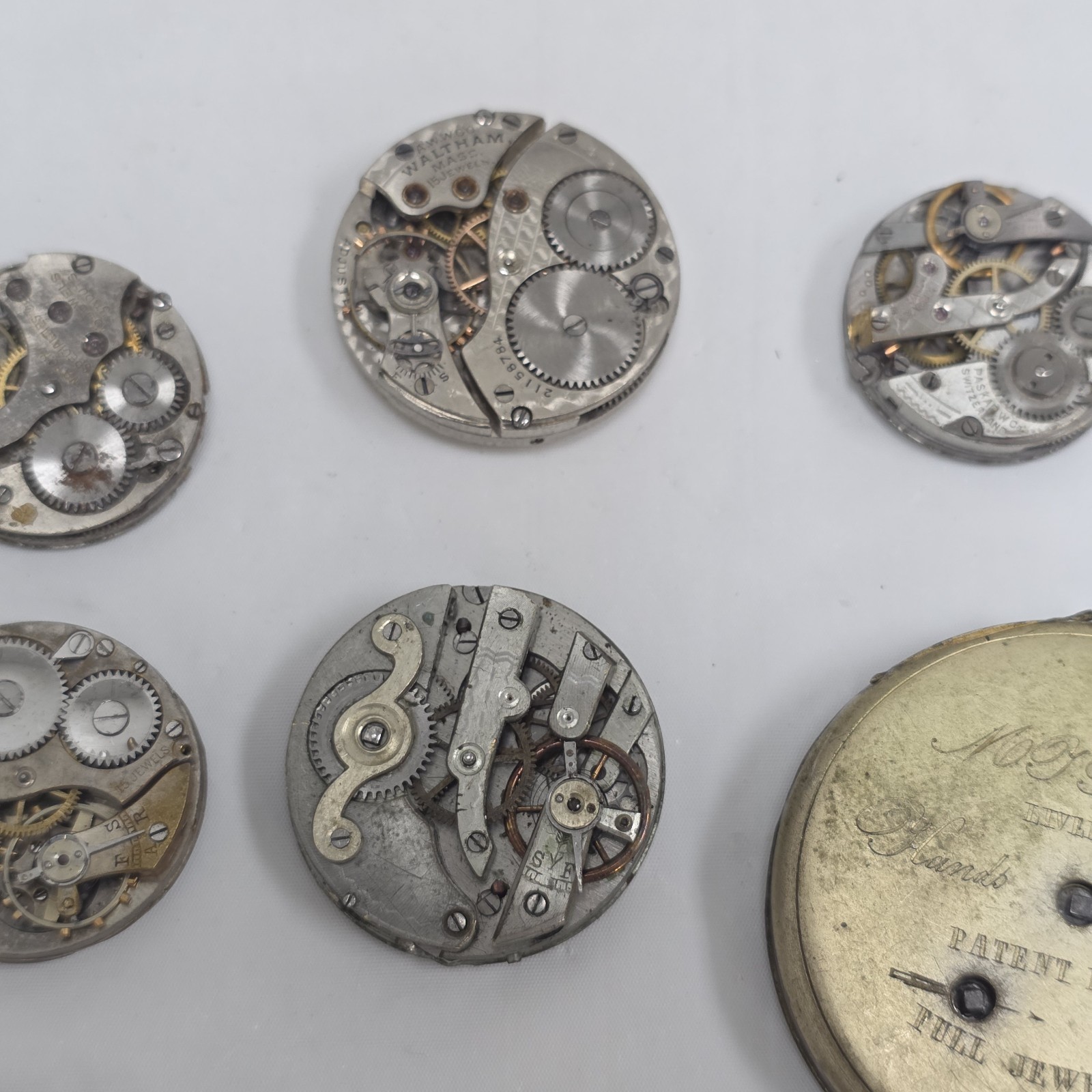 Lot Watch Movement Parts Elgin Avalon Vivid Waltham Variety Mechanical AS-IS