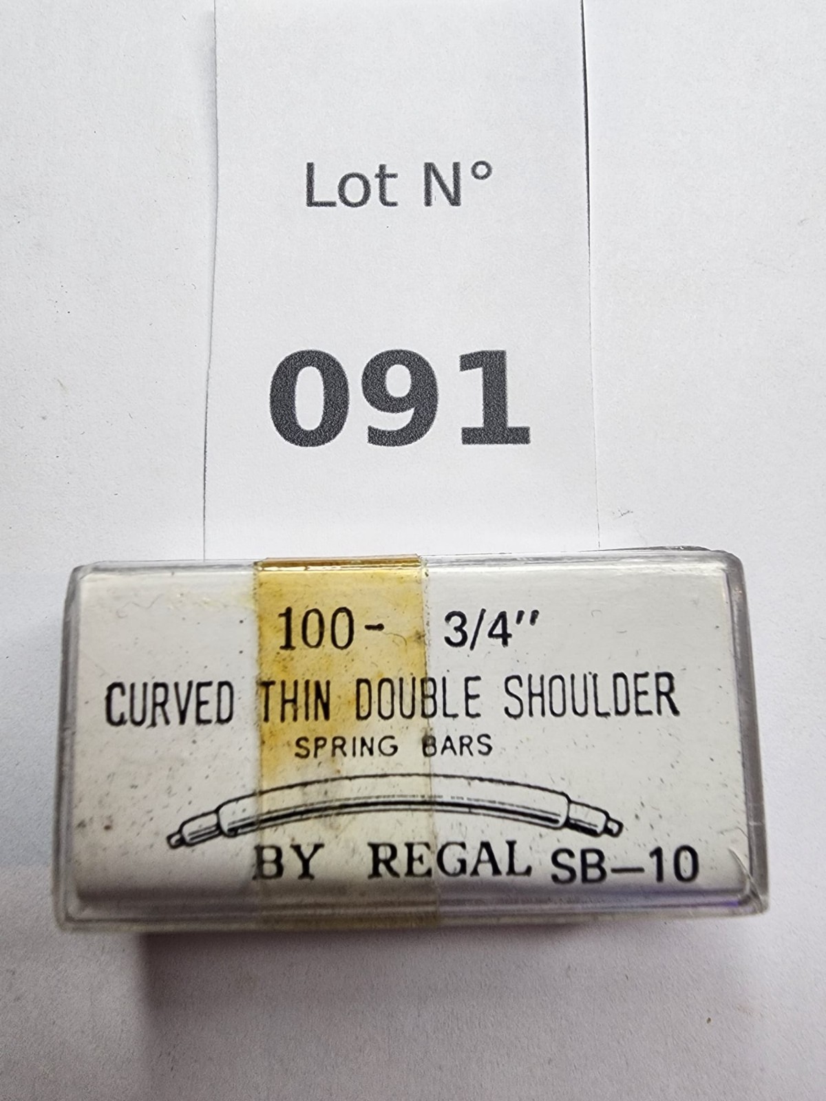 Vintage Watch Band Spring Bars – Curved Thin Double Shoulder 3/4″ – Partial Box