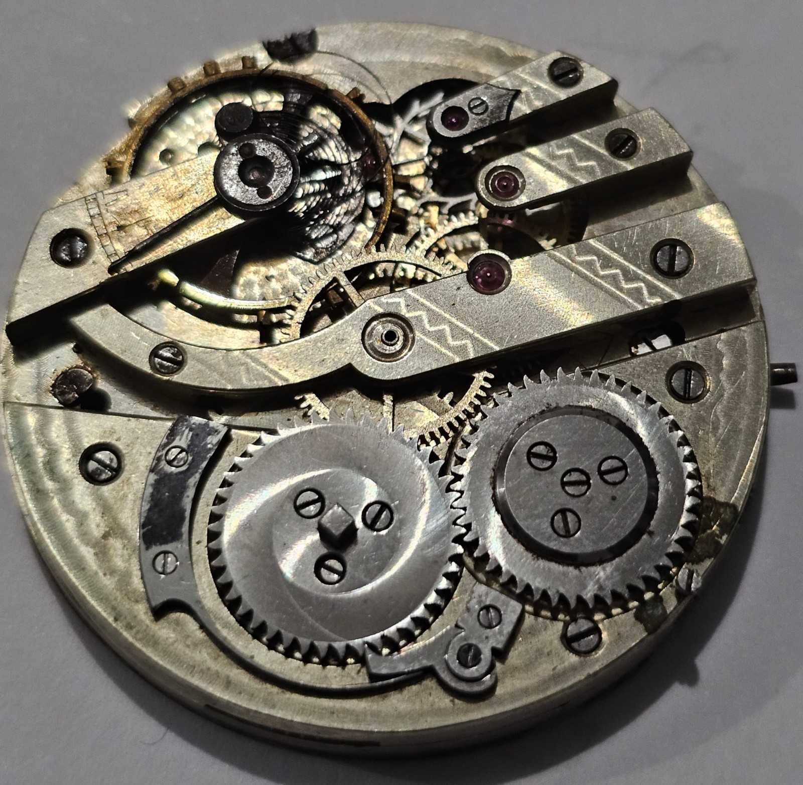 FLEURIER SILVER GOLD POCKET MOVEMENT WITH MALTIC CROSS – NUMBER 147 -…