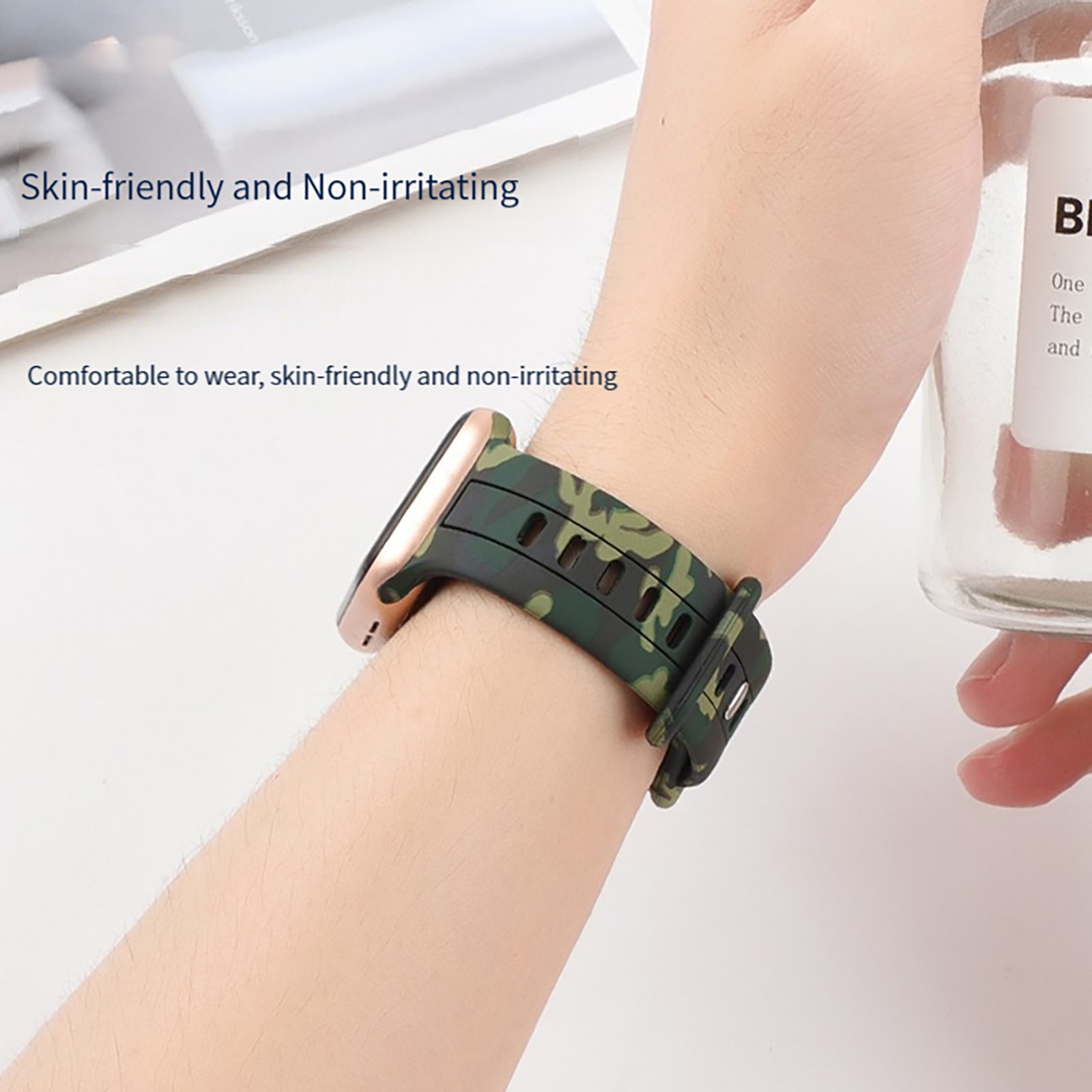 Silicone Camouflage Watch Strap Watch Accessories For iWatch 8/7/6/5/4/3/2/1/SE