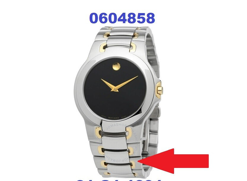 Movado Meza Mens Two Tone Watch 0604858 Quarter Band 81 G1 1898