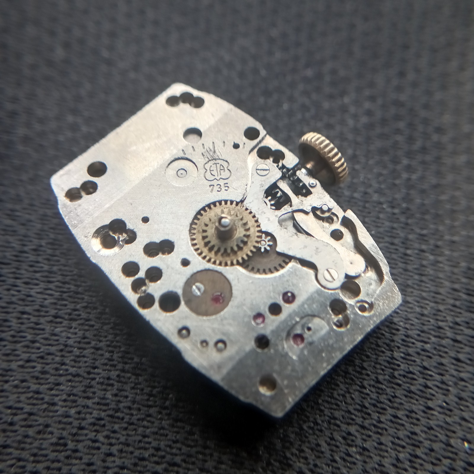 Vintage ETA 735 Watch Movement Complete Working