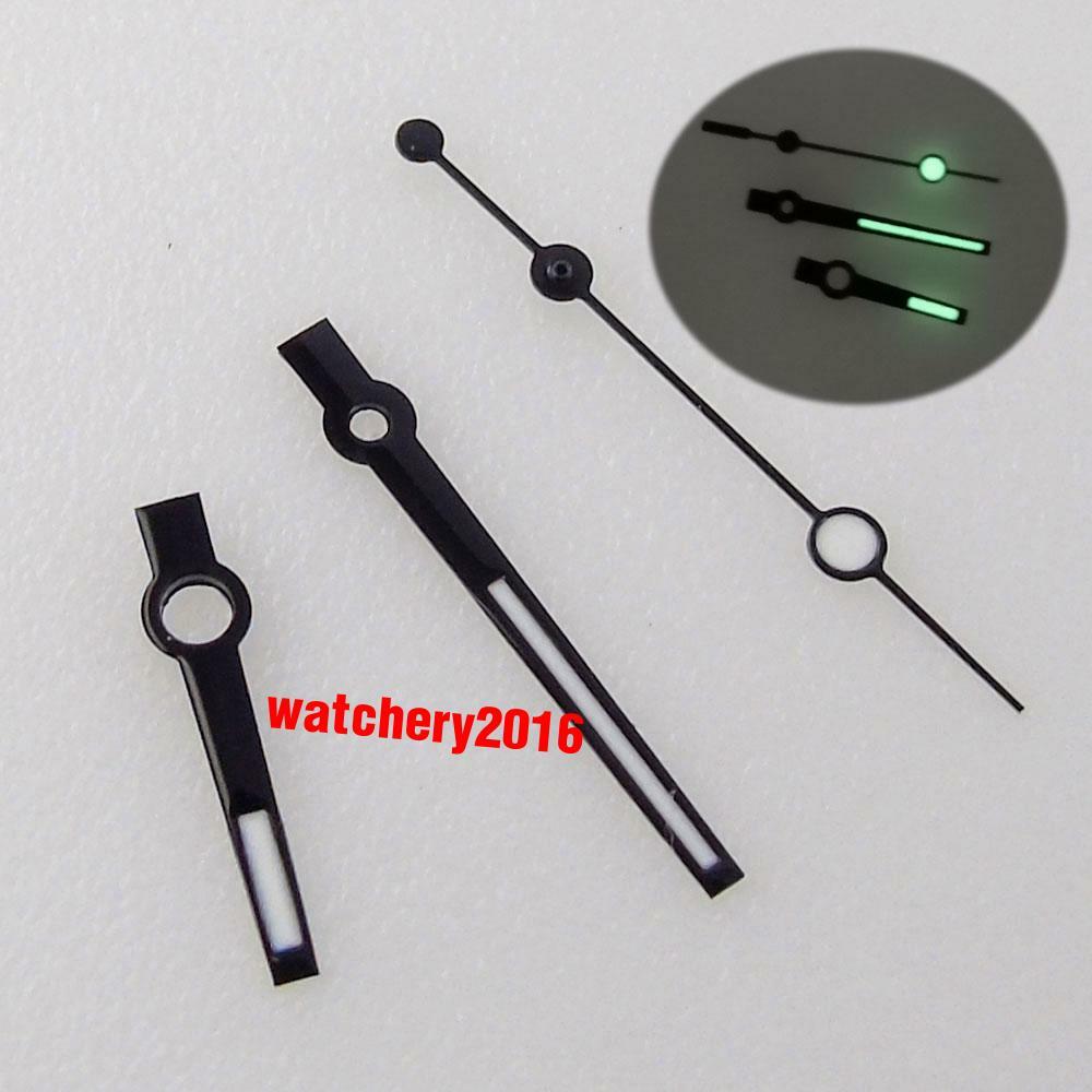 Black Watch Hands fit MIYOTA DG NH35A NH36A Luminous Needles Set 7s25 7s35