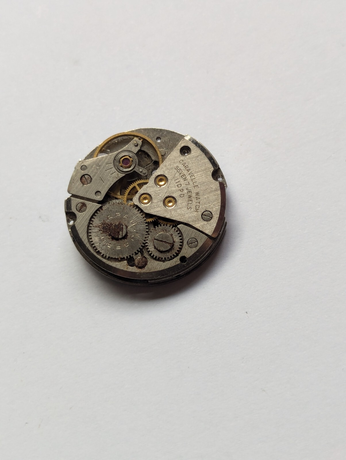 Vintage Caravelle 11DPD/1821 Mechanical Watch Movement (Untested)