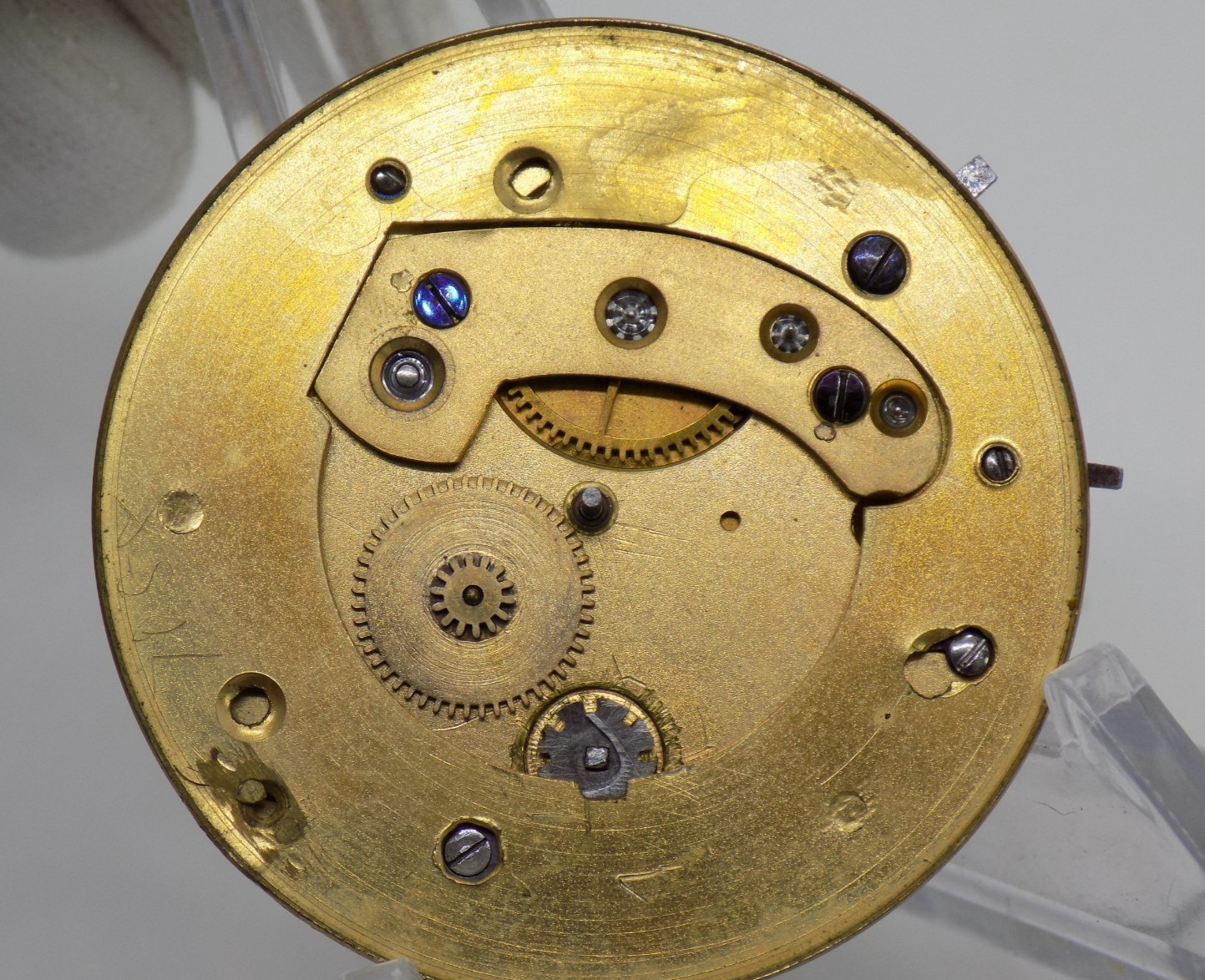 1805-1855 Joseph Johnson Verge Fusee Liverpool Pocket Watch Movement Part Key +
