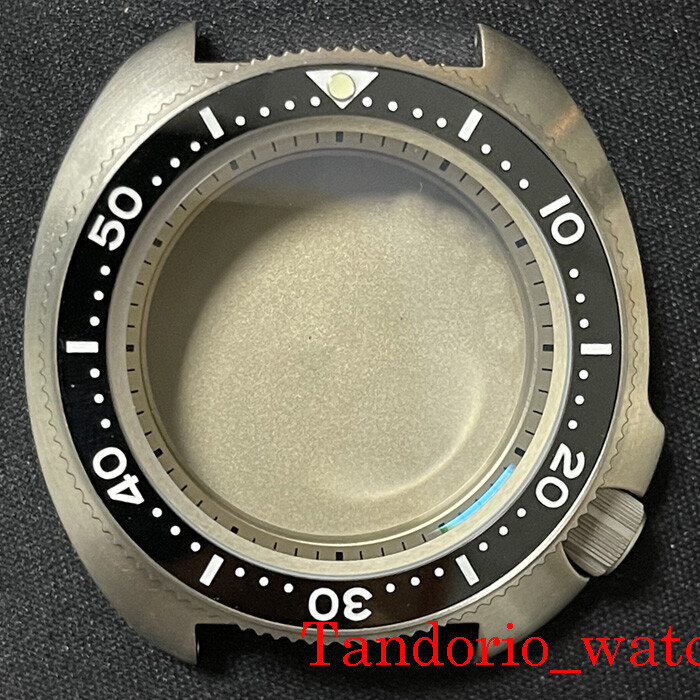 watch parts 45.2mm Titanium 200M Diving watch case sapphire glass for NH35 NH36