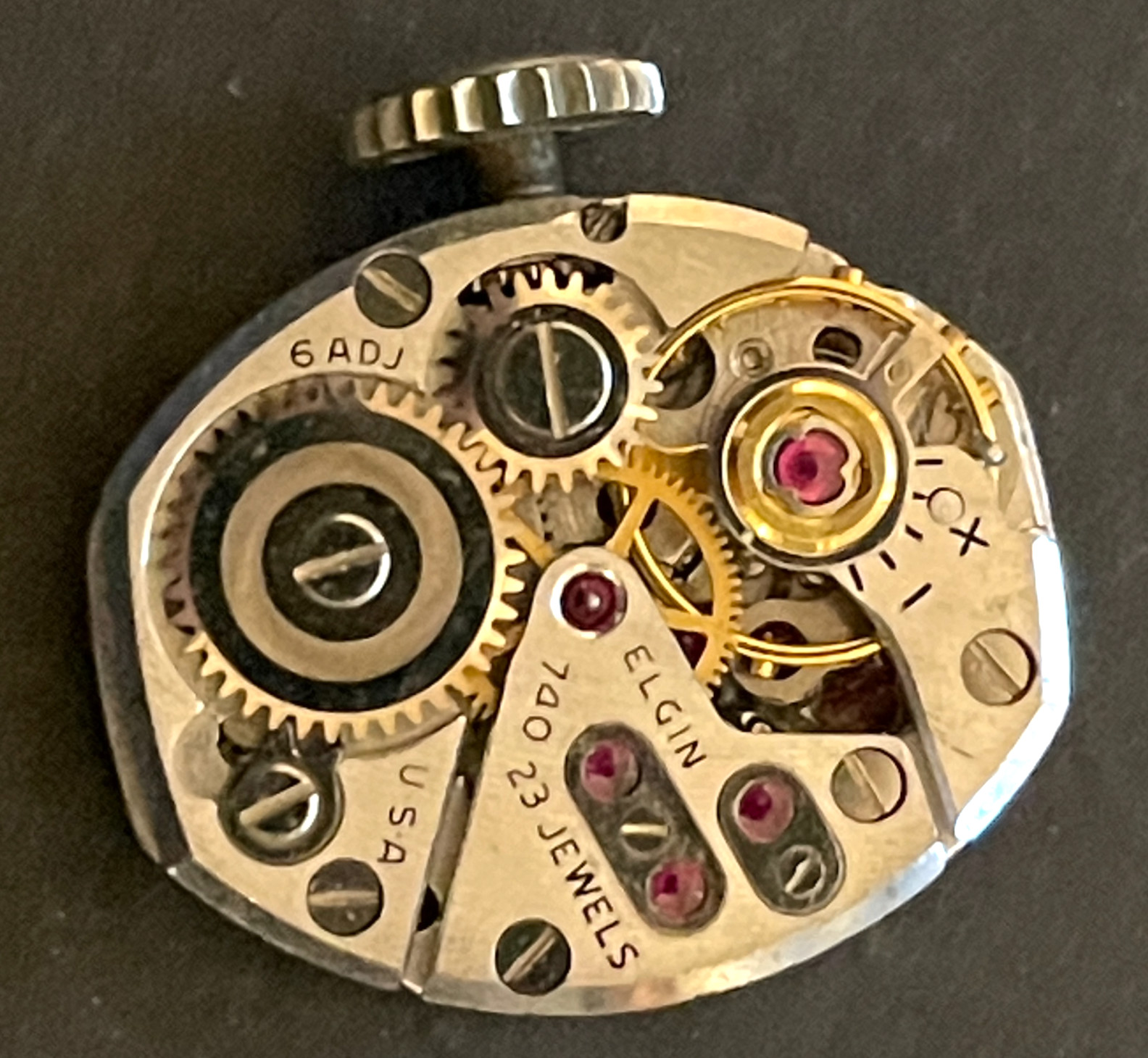 Vintage Lady Elgin Cal 740 Women’s Watch Movement Good Balance 23j 23 Jewels USA