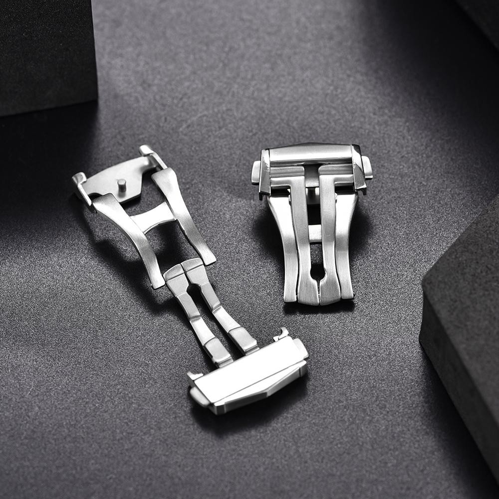 Metal Folding Buckle 18 20 22mm Stainless Steel Brushed Clasp for Omega Watch