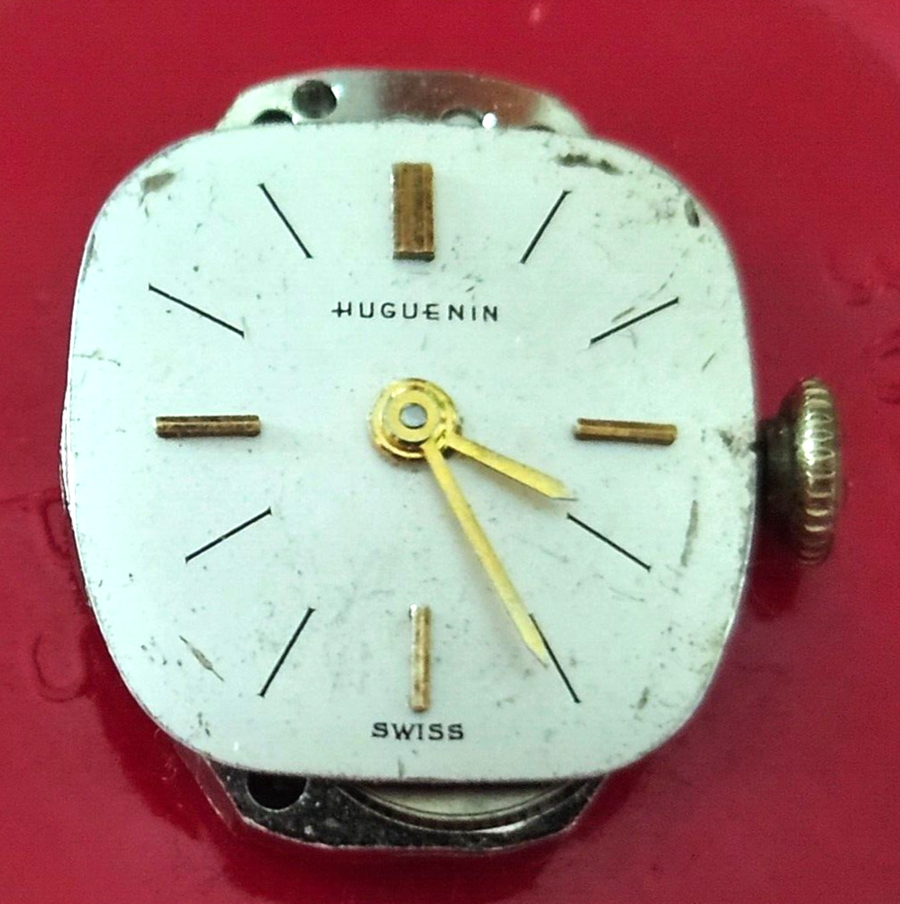 VINTAGE~HUGUENIN~17J SWISS WATCH MOVEMENT