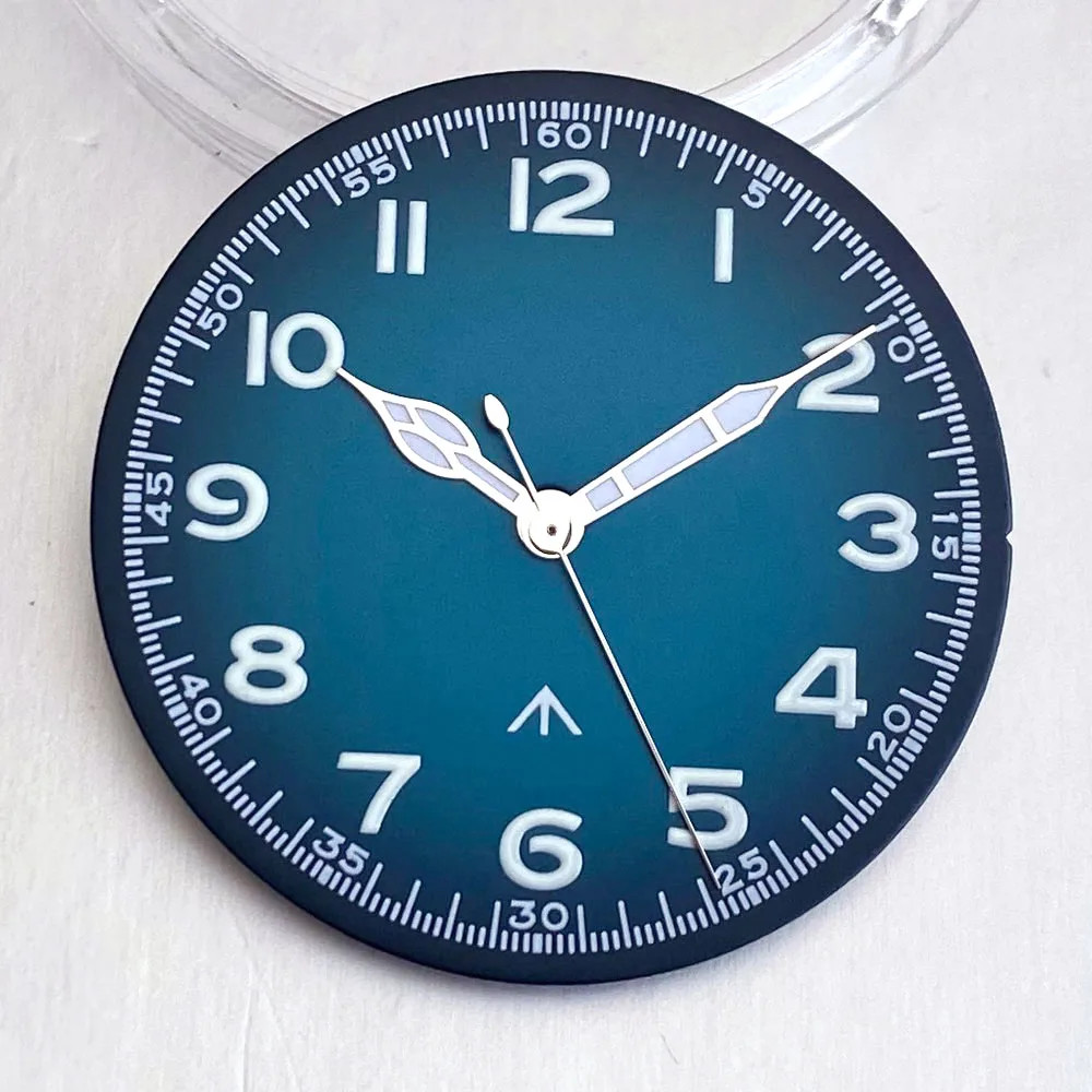 Tandorio 33.5mm Vintage Pilot Watch Dial Face For NH35/PT5000/Miyota 8215/VH31 B