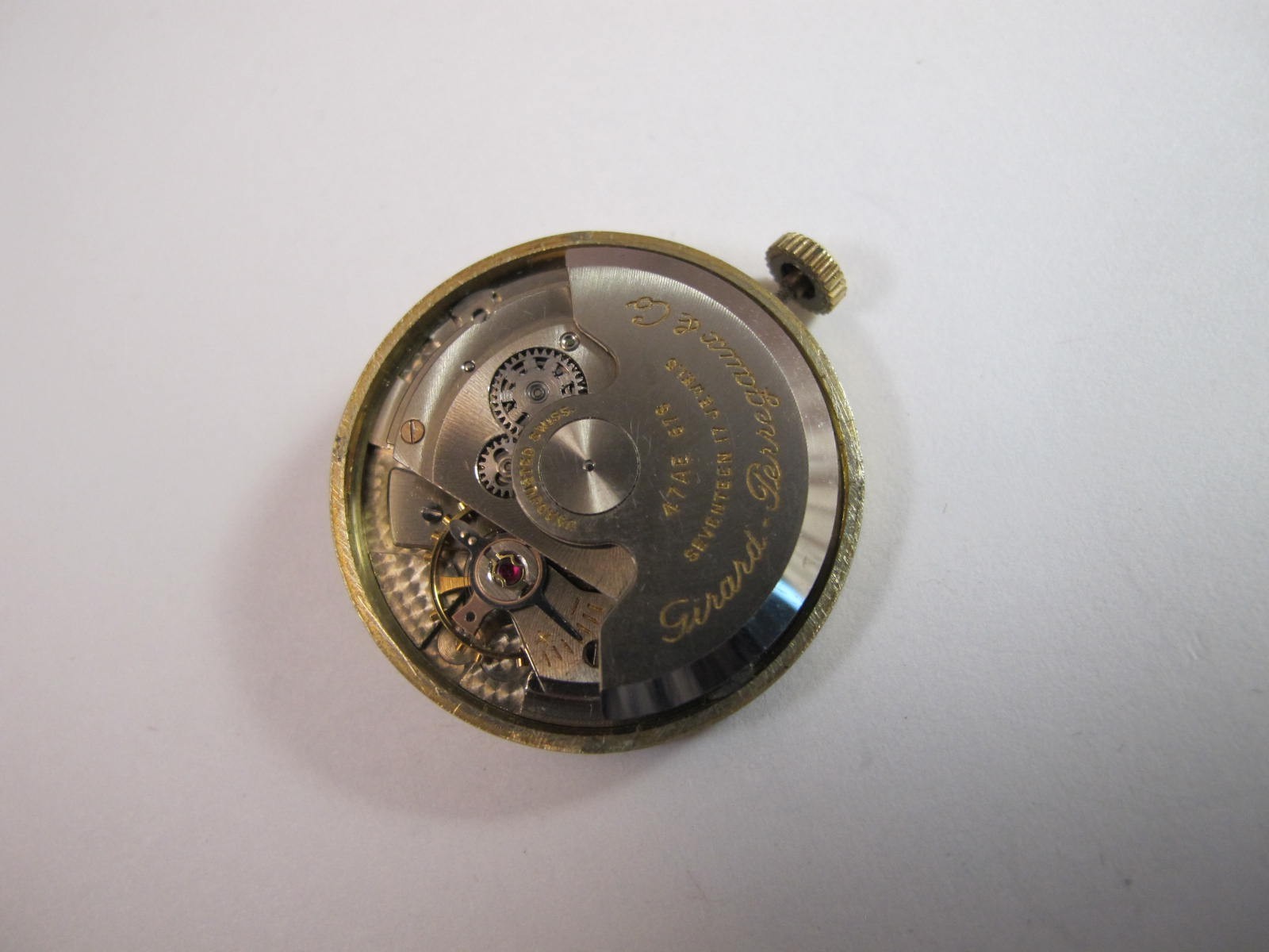 GIRARD PERREGAUX MENS VINTAGE 47AE 678 GYROMATIC MOVEMENT RUNS COMPLETE