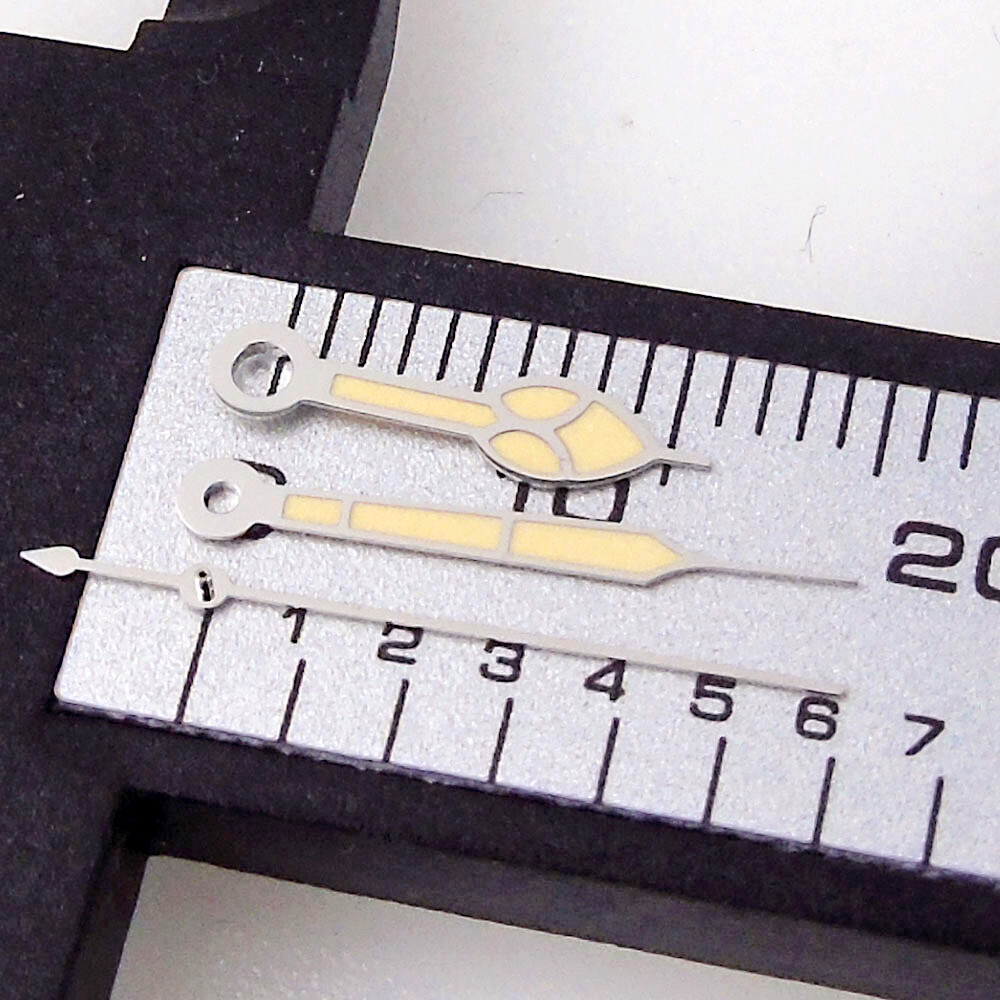 Silver Edge Creamy yellow Hand Fit NH35 NH36 PT5000 Vintage Luminous Watch Parts