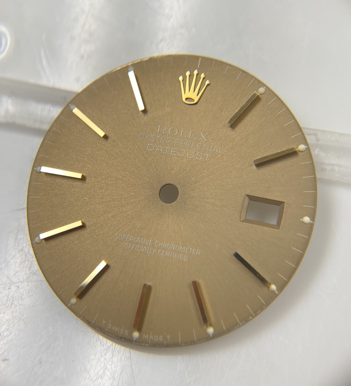 Genuine NOS Rolex Datejust 36mm 16013 16233 Cal 3035/3135 Brown/Gold Stick Dial