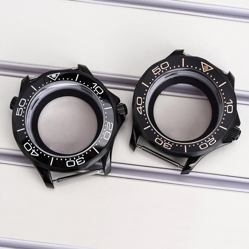 Black 41mm Watch Case For Seiko NH34 NH35 NH36 For Heritage Models Repair Parts