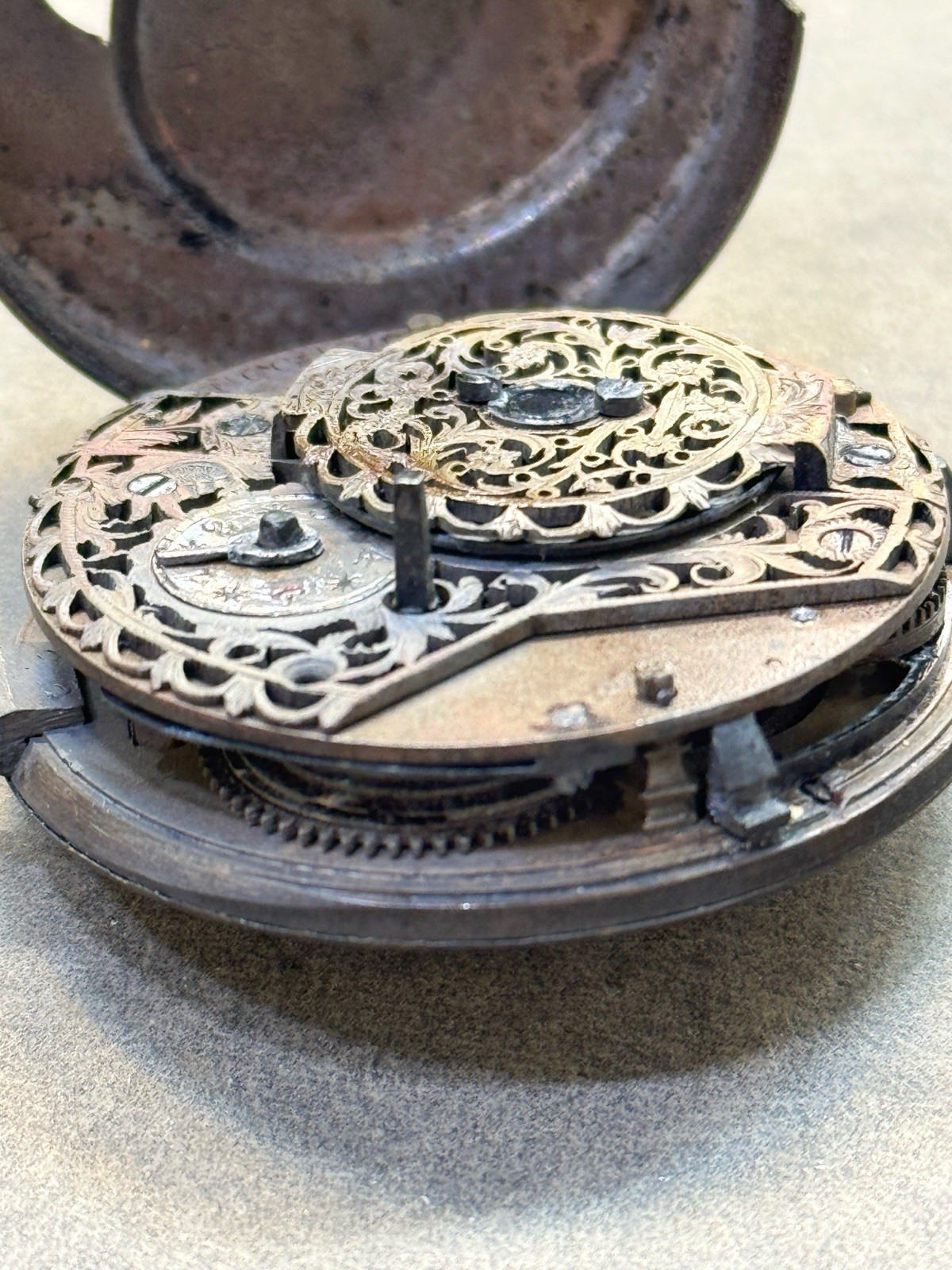 Antique Markwick London Verge Fusee Pocket Watch Movement & Dial Repair