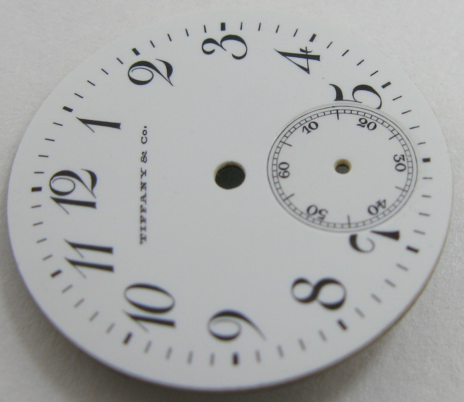 Vintage Porcelain Tiffany & Co. Watch Dial ø 23 mm