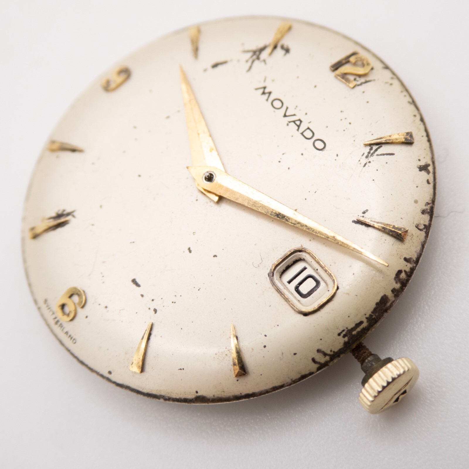 Vintage Movado Caliber 368 17-Jewel 2-Adjustment Wristwatch Movement, Runs
