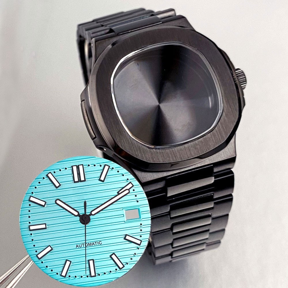 NH35A 40mm Square Watch Case Sapphire Crystal for NH36 NH38 NH70 Waterproof