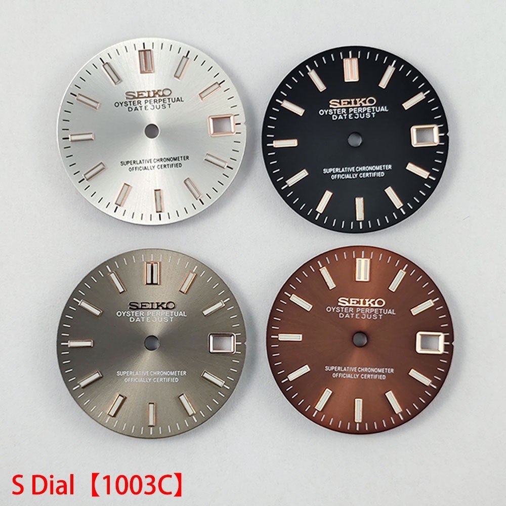 28.5mm Sun pattern Watch Dial Green Luminous For NH35 NH36 Movement Accessories