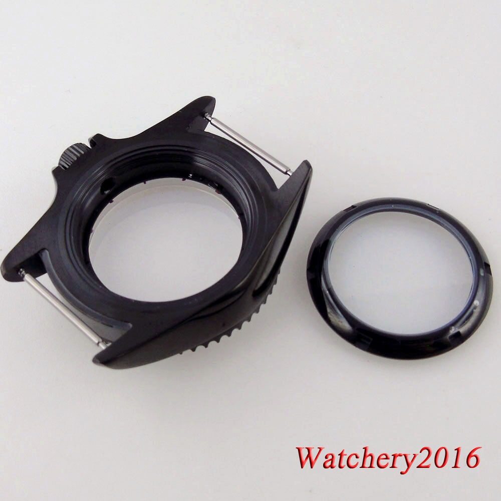 42mm NH35A 5Bar Automatic Black PVD Watch Case for Men For NH35 NH36 NH34 Color