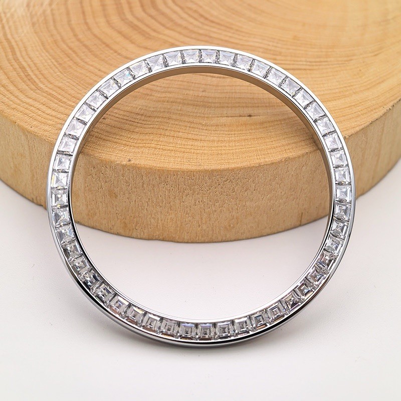 Generic Watch Bezel Baguette Moissanite Diamonds Fits Rolex 40 Day-Date Datejust