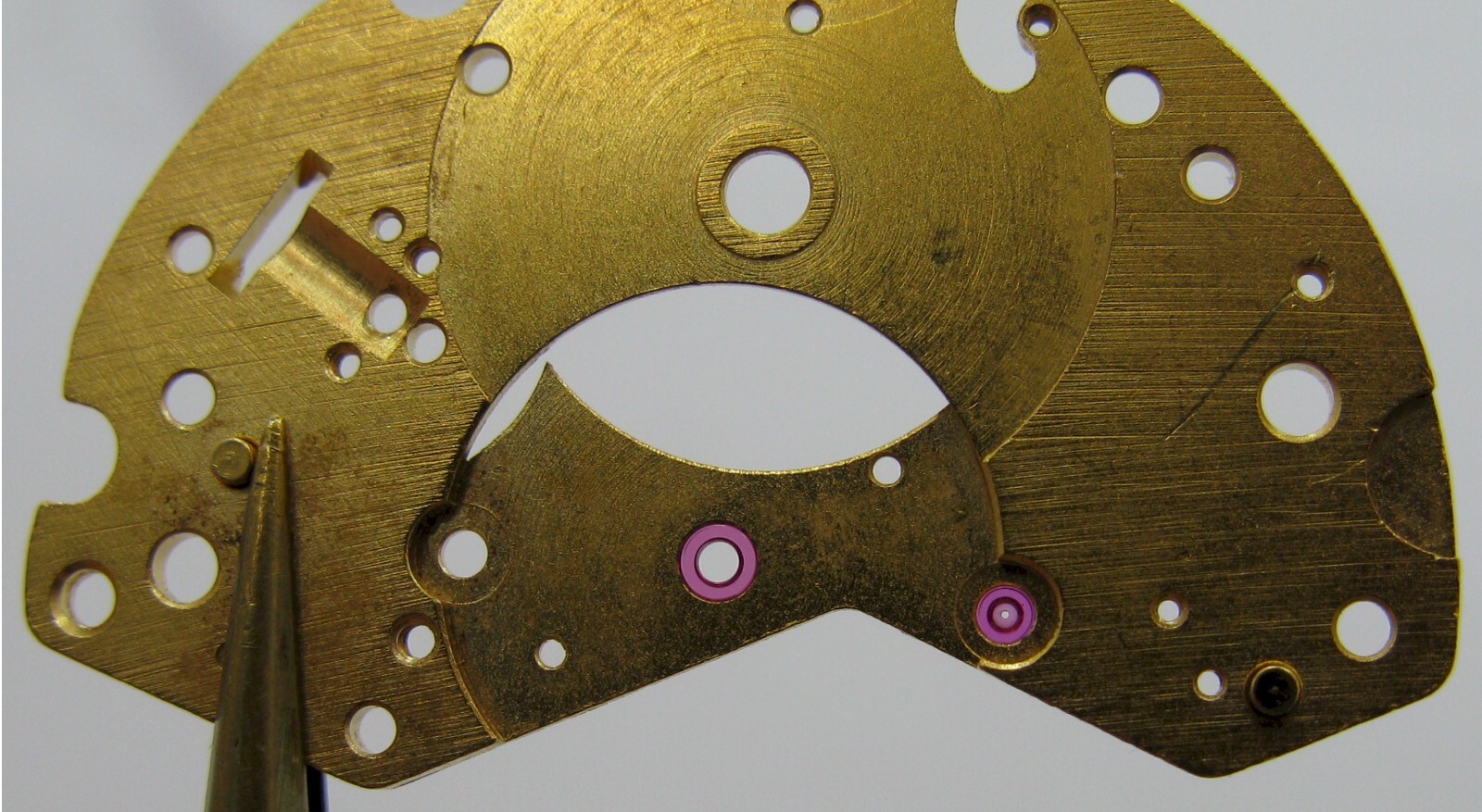 Poljot 3133 chronograph … watch movement part barrel bridge #105