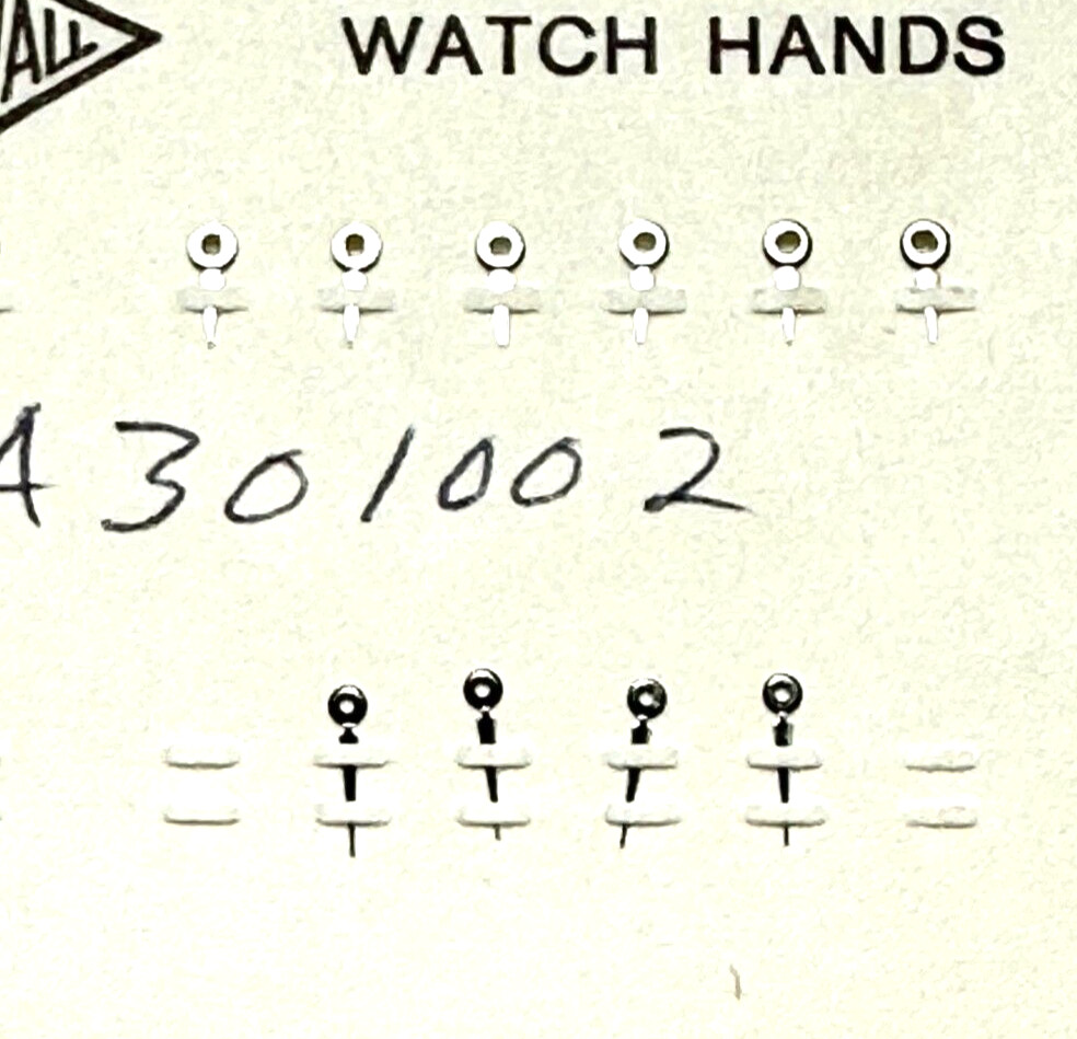 Newall No 104 Silver Lozenge Watch Hands AS976-1012 AS SHOWN 20-50