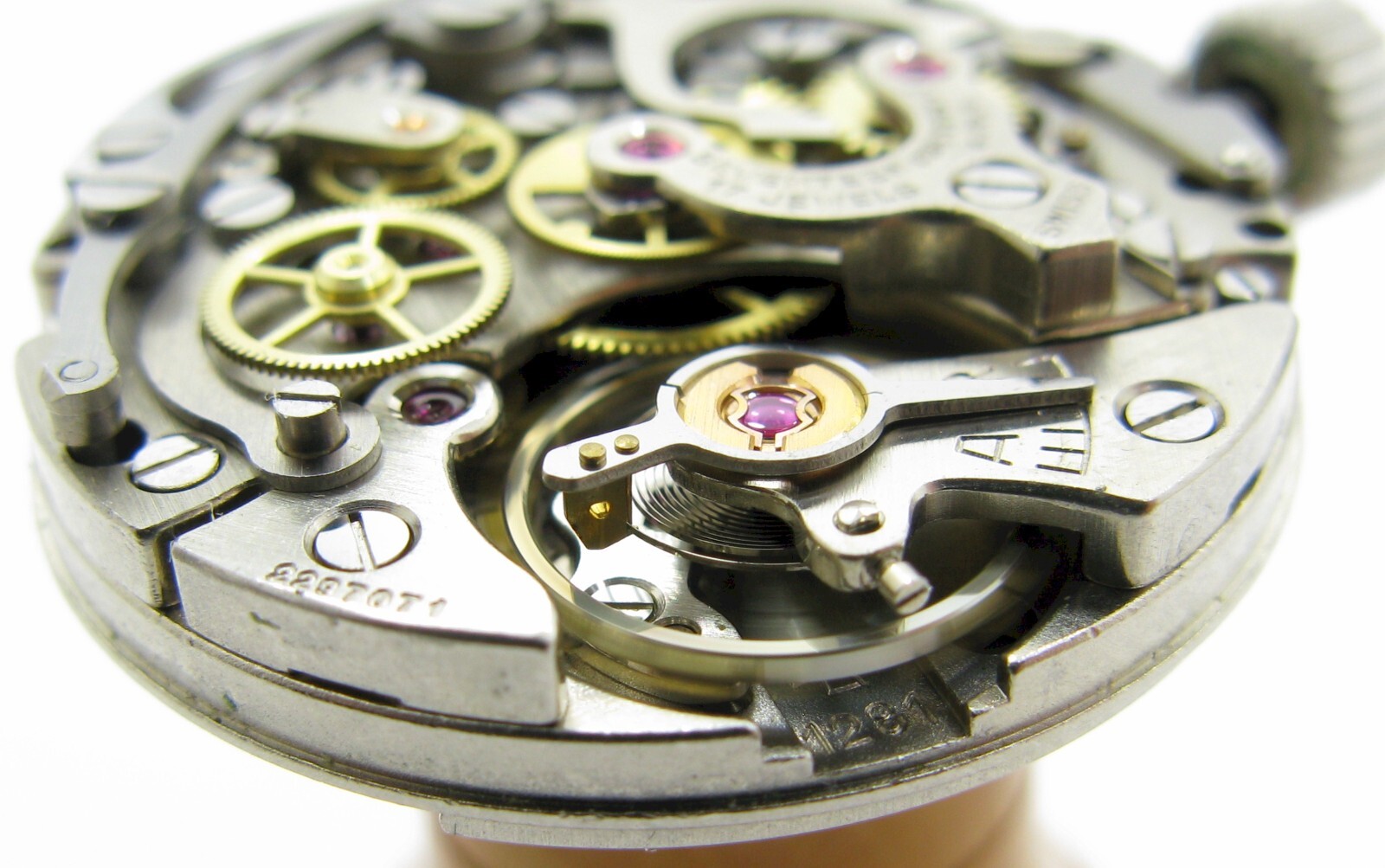 Tissot Lemania 1281 chronograph 3 registers 17 j. Watch Movement for project …