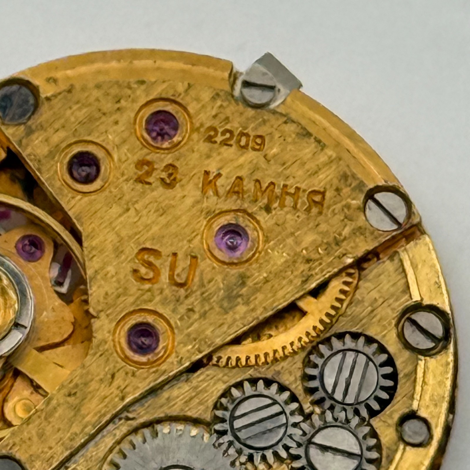 Luch 2209 Watch Movement Soviet Ultra Thin 23 Kamhr Manual Vintage Parts 22.6mm