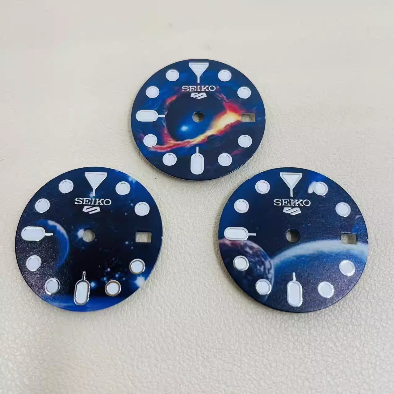 28.5mm Watch Dial Full Green Luminous For Seiko NH35 NH36 Movement Starry Sky
