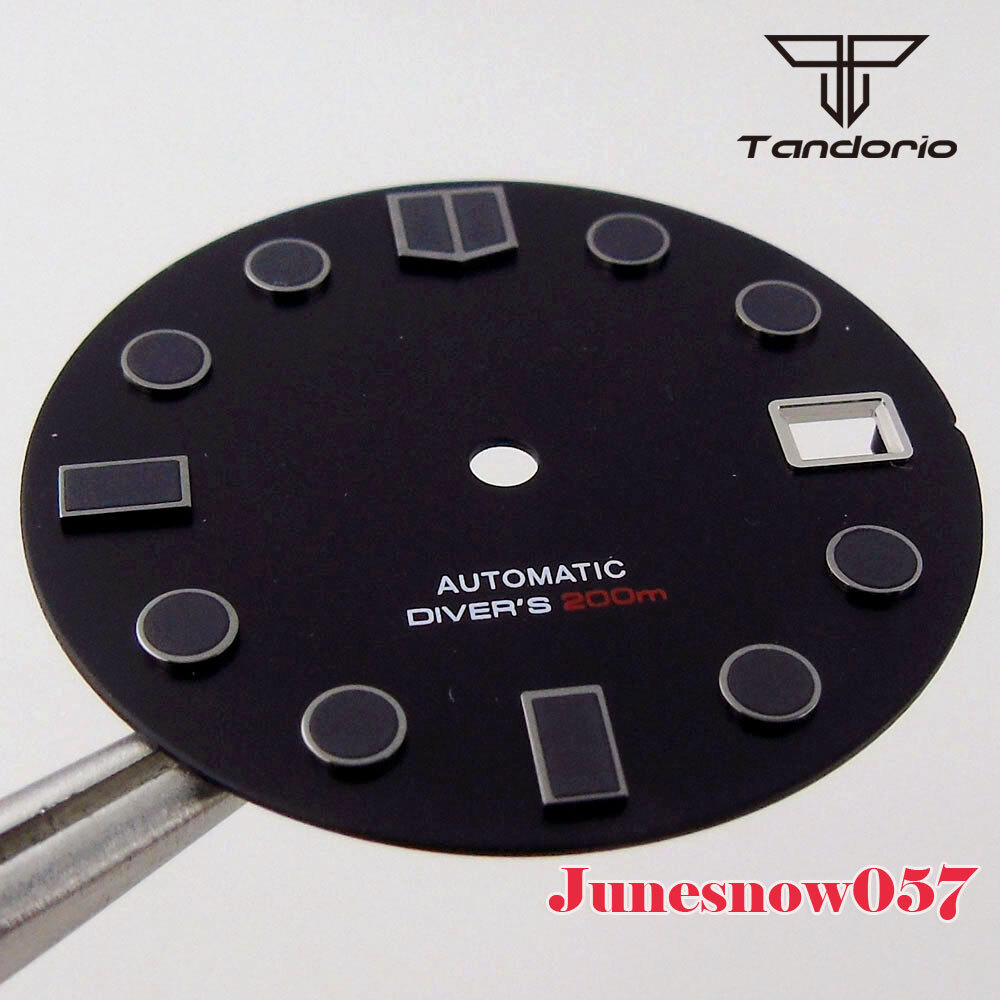 Accessories Parts 29mm Sterile White/Black Men Watch Dial Fit NH35A NH36A SKX007