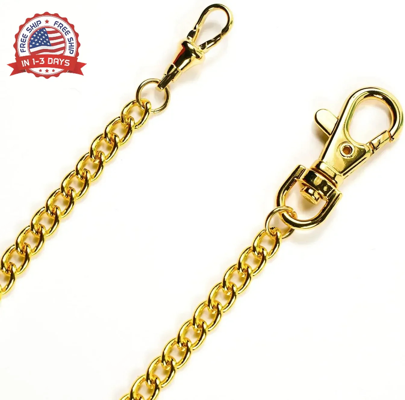YECSOSS Men’s Pocket Watch Chain Vintage Metal Alloy Chain Albert Vest Chain