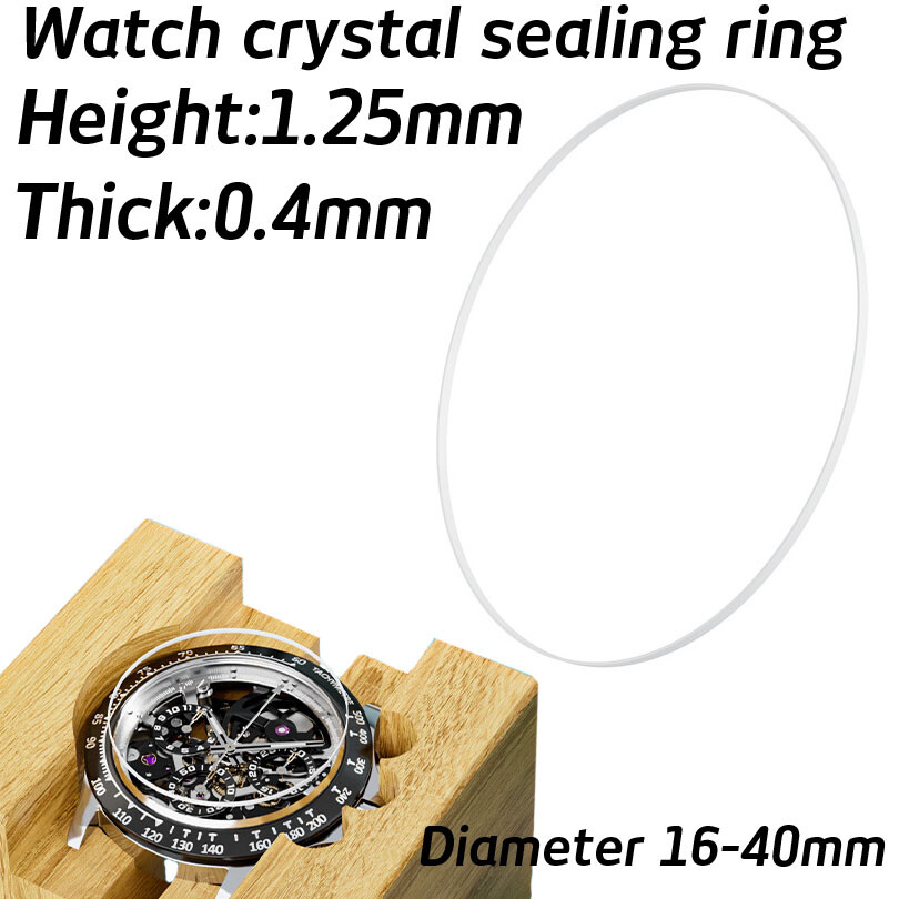 0.4mm Waterproof Ring Front Watch Case Sealing O-Ring 16-40mm 1.25mm Gasket Tool