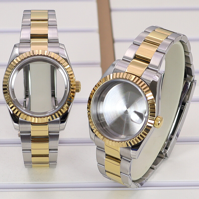 36mm39mm Log Watch Case+Jubilee Bracelet Sliding Lock Buckle For Seiko NH35 nh36