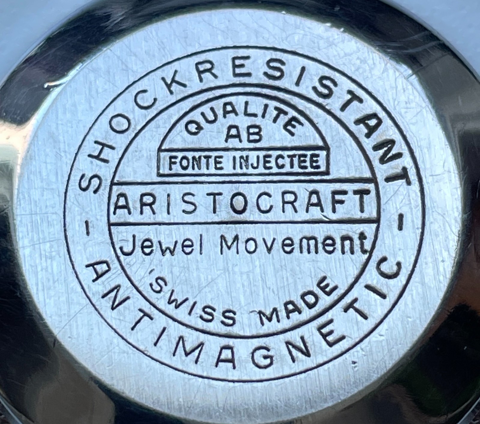 Vintage Watch Case Back 30.8mm CRONOW ARISTOCRAFT Jewel Movement Swiss Made