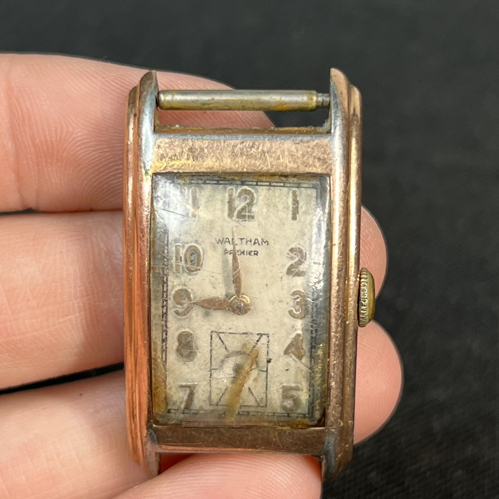 Vintage Waltham Watch Co. Premier Watch Face With Movement Parts