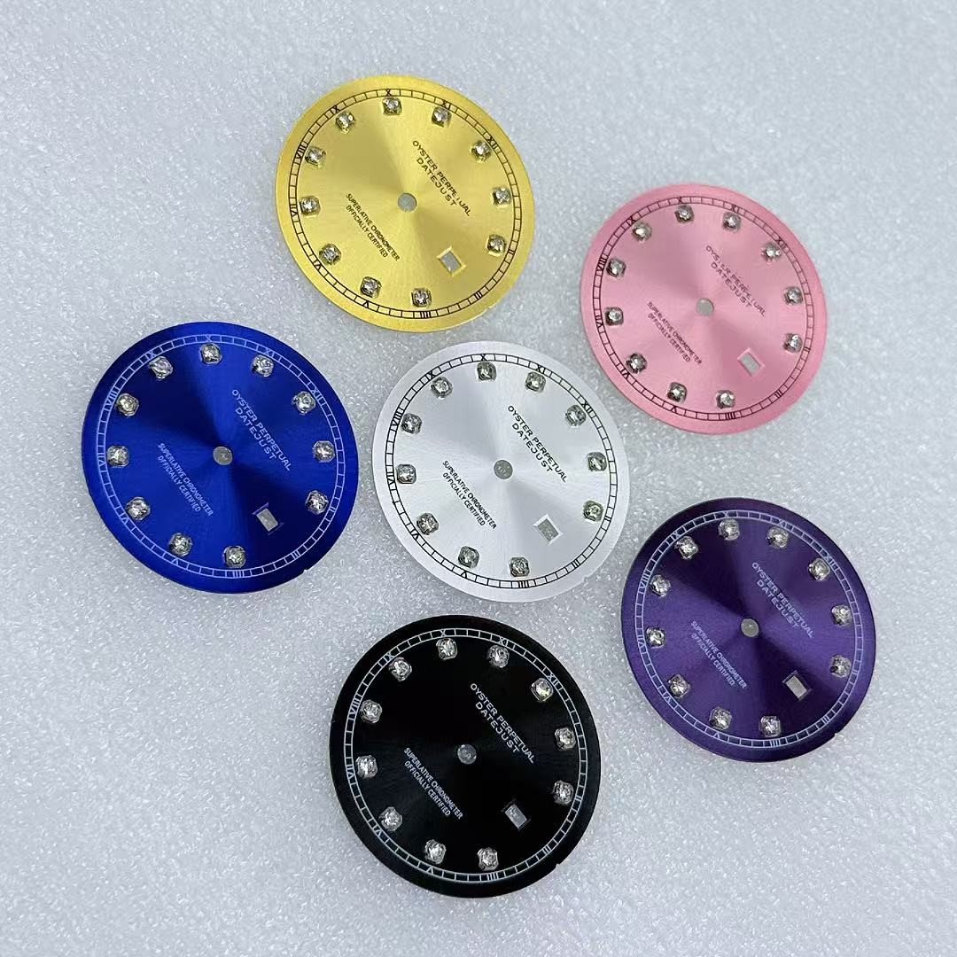 24.5mm Sun Pattern Diamond Surface Watch Dial No Luminous For NH05 Movement