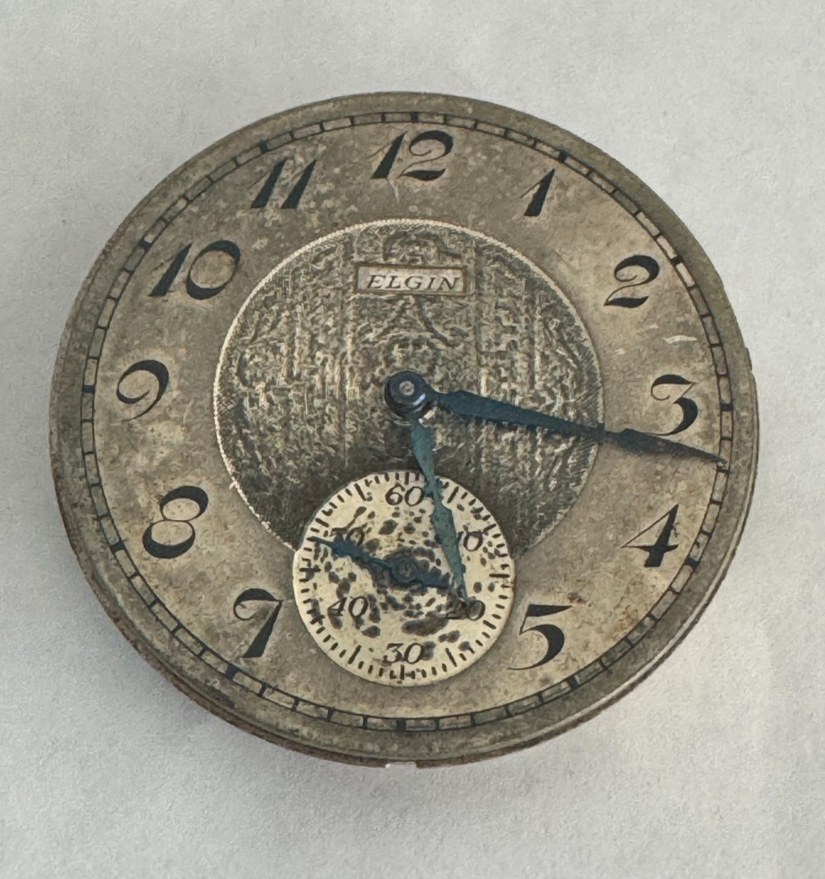 VINTAGE 16 SIZE ELGIN GR. 291 POCKET WATCH MOVEMENT NOT RUNNING BAD STAFF