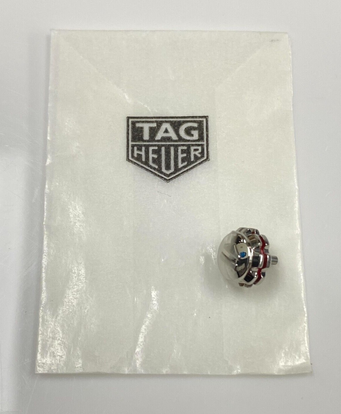 Genuine Tag Heuer 8mm Steel Crown WAZ2012 CAU2010 w/ Gasket & Tube #71B
