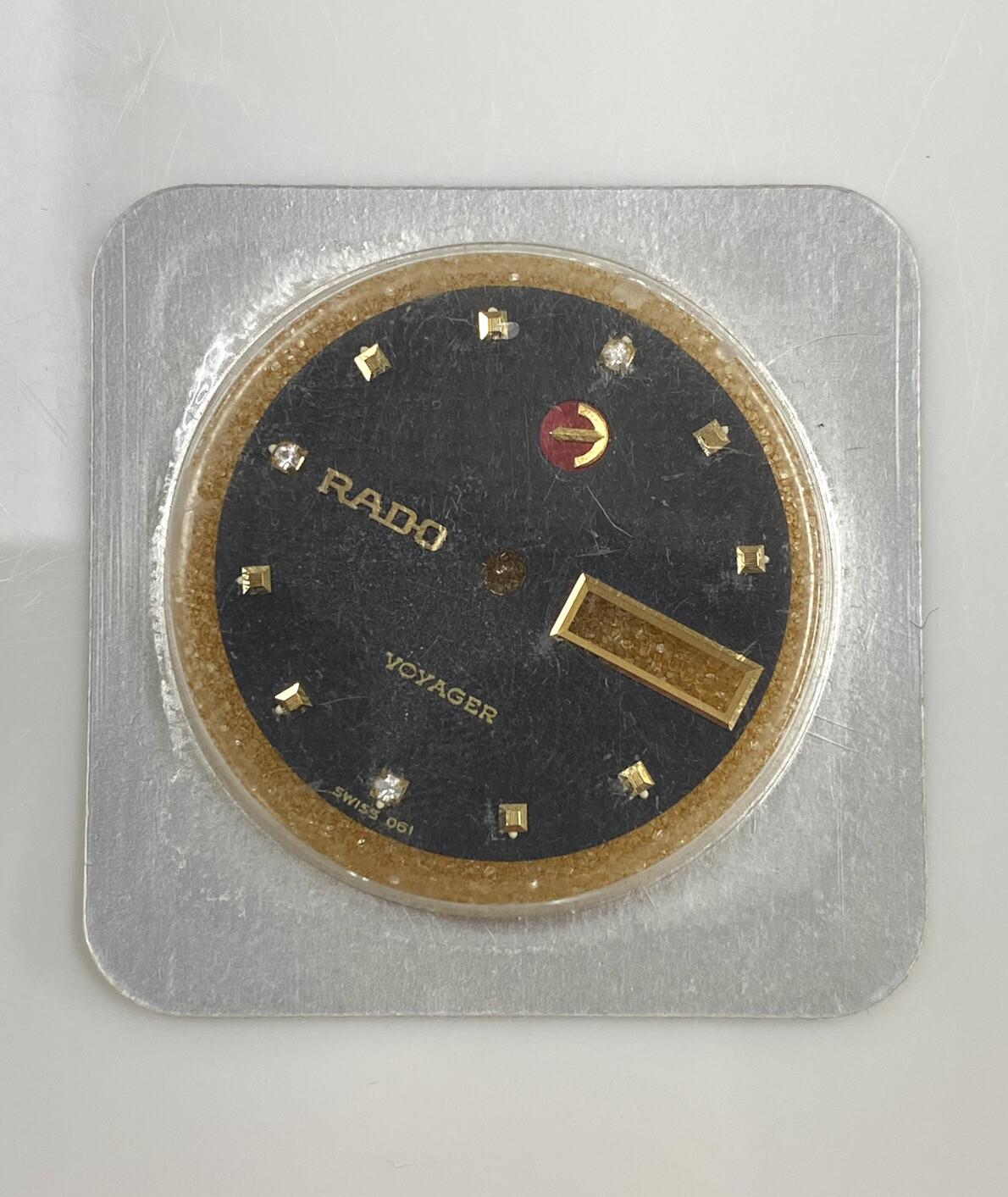 Genuine Vintage NOS Rado Voyager 636.4011.4 636.4012.2.261 25mm Black Dial