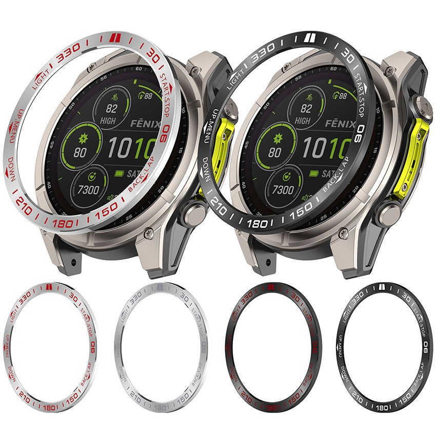 Stainless Steel Watch Bezel Protector For Garmin Fenix8 AMOLED SOLAR 47MM 51MM