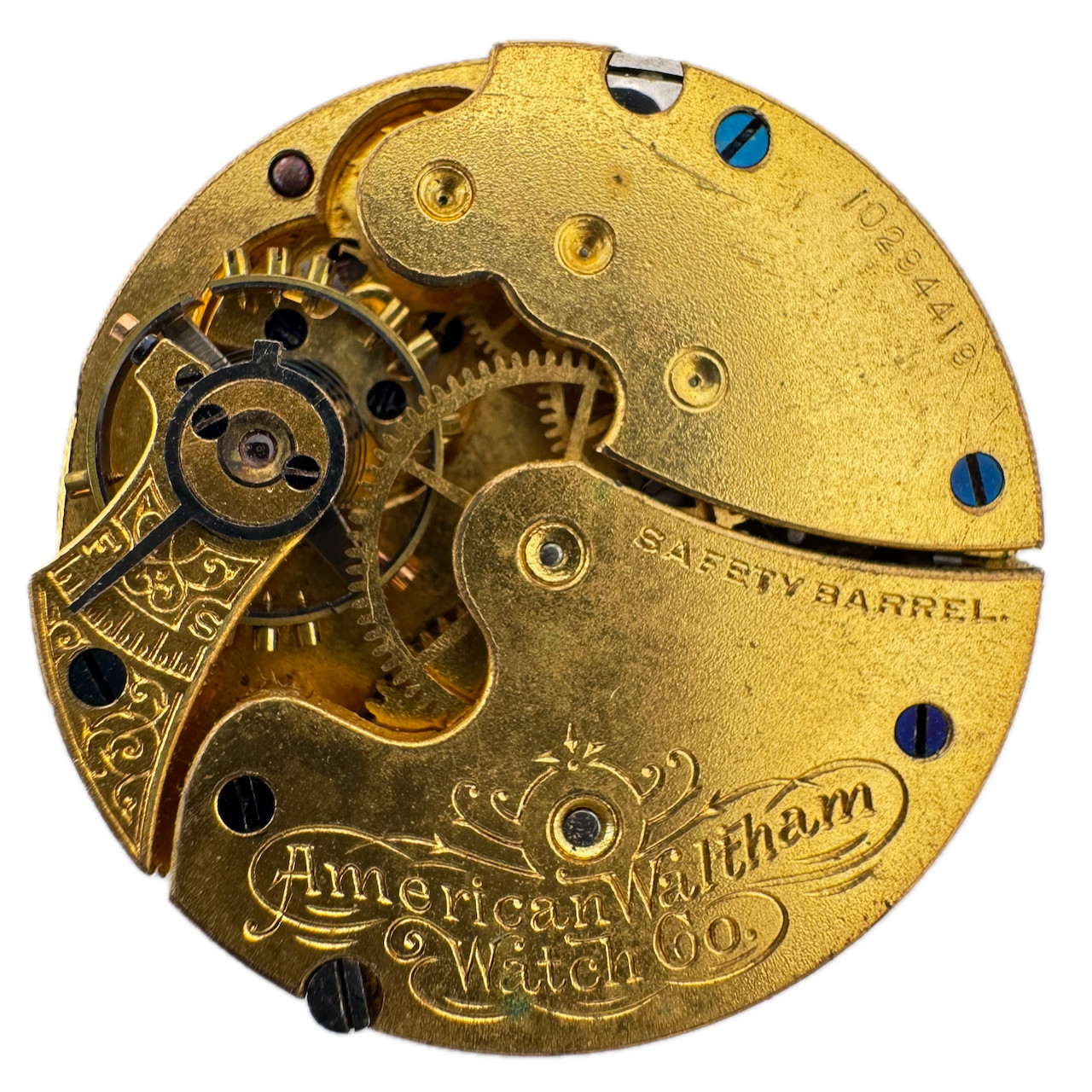 Antique 0s 1901 Waltham 1891 7J Mechanical Hunter Pocket Watch Movement Seaside