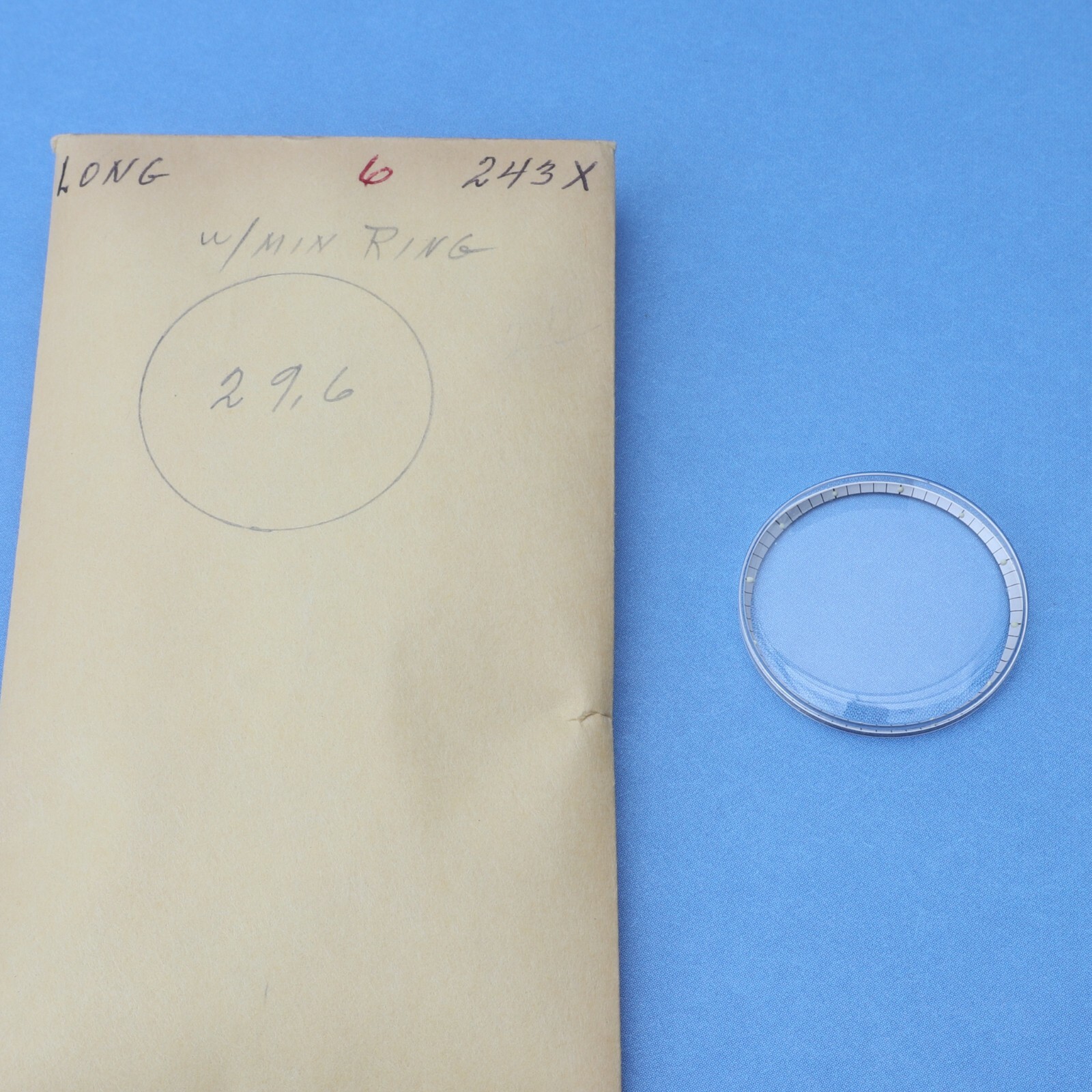 Longines Acrylic Crystal 29.6mm Part # 243X New Stock Watchmakers (C1D1)
