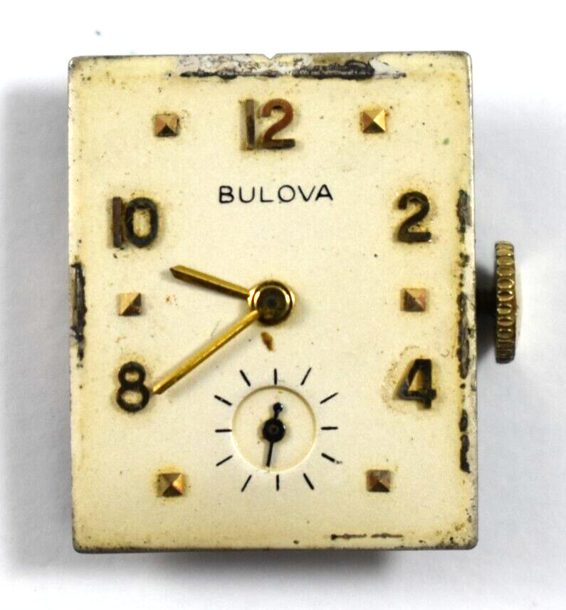 Vintage 1947 Bulova Manual Wind 21J 8AE Wrist Watch Movement lot.rh