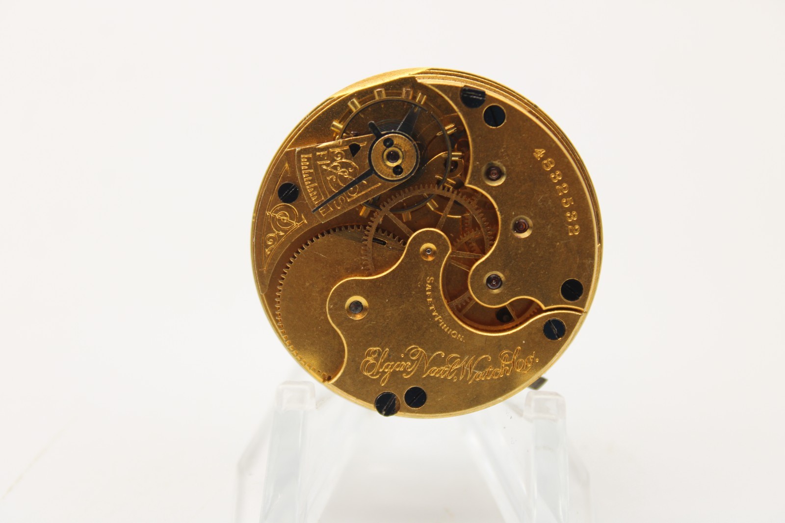 1893 ELGIN POCKET WATCH MOVEMENT 4832532 GRADE 118 6s 11j (PL2)