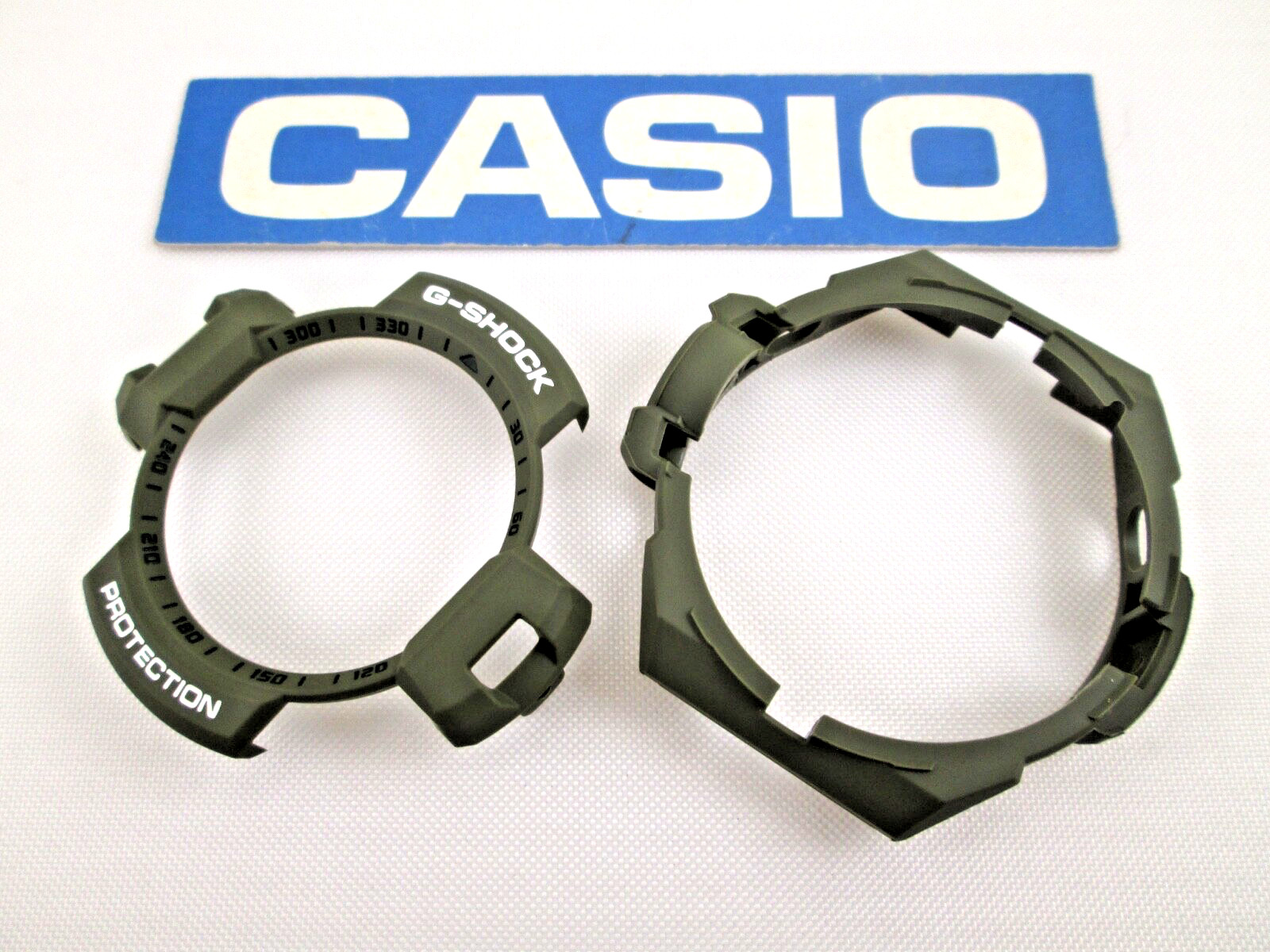 Genuine Casio G-Shock Gravitymaster GA-1100KH green resin watch bezels set