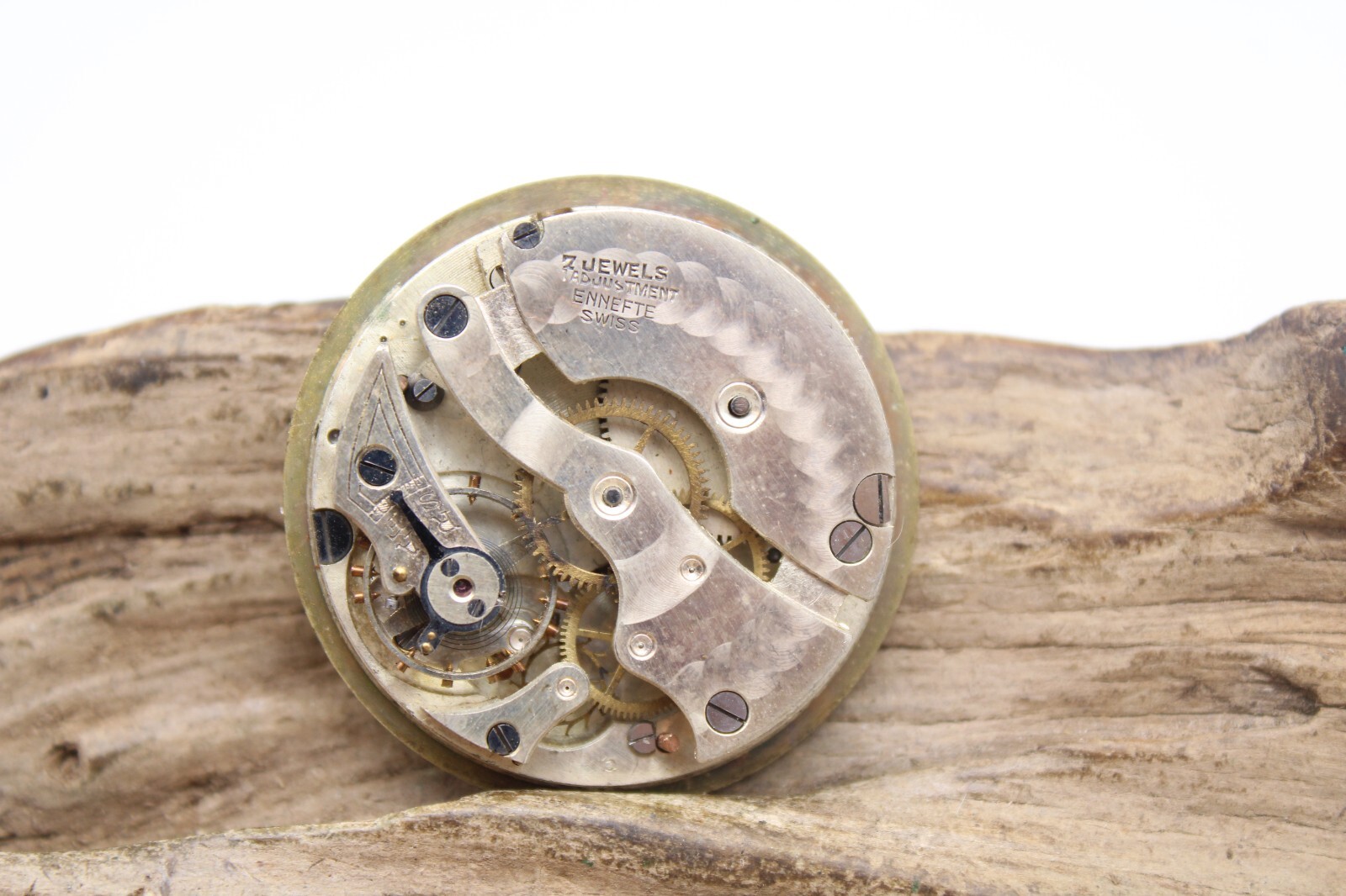 ENNEFTE PRINCIPAL POCKET WATCH MOVEMENT SWISS 37.2mm 7j FOR REPAIR (KM2)
