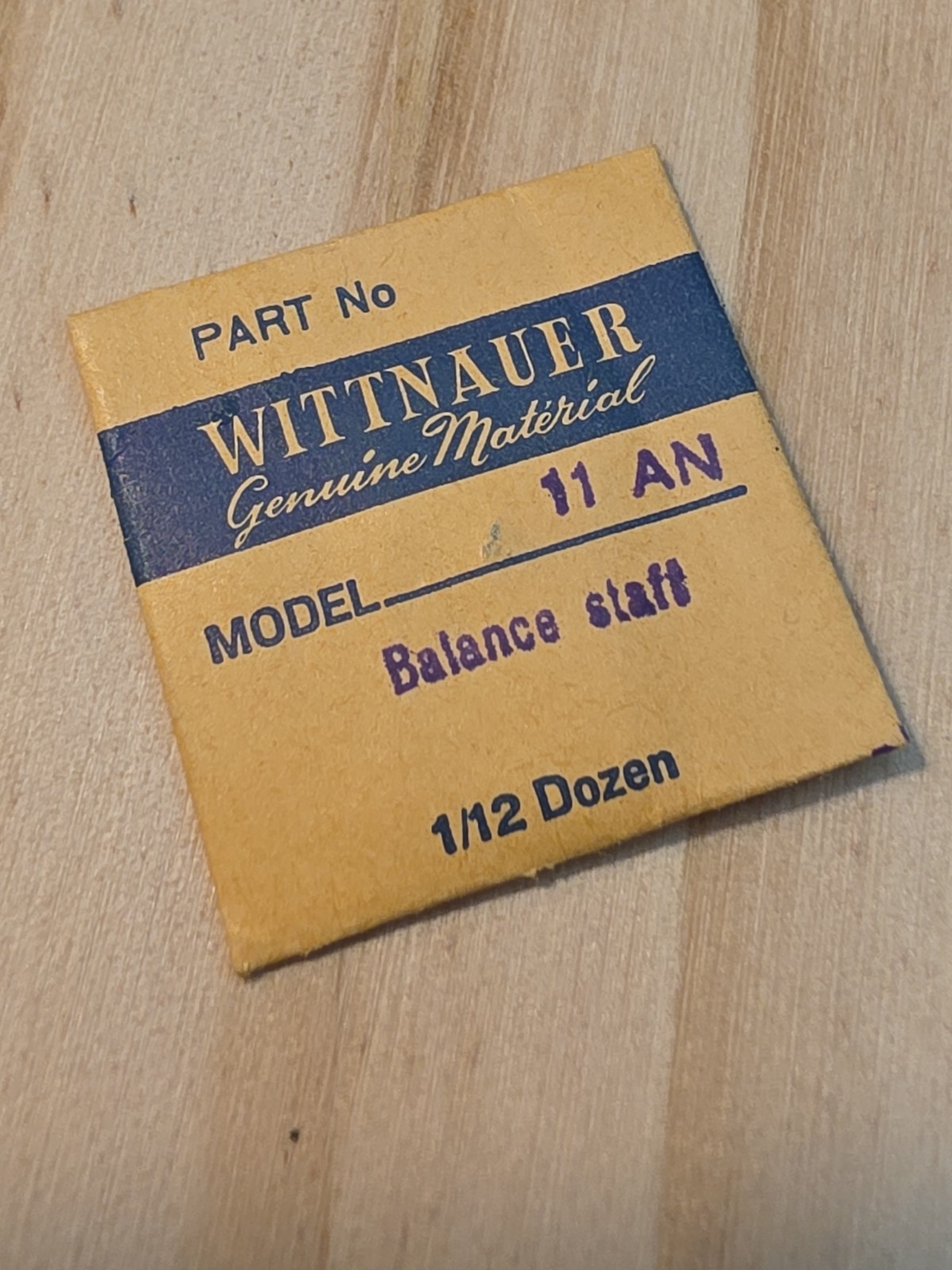 NOS Wittnauer Model 11AN P/N 13 Balance Staff Parts Spares Repairs